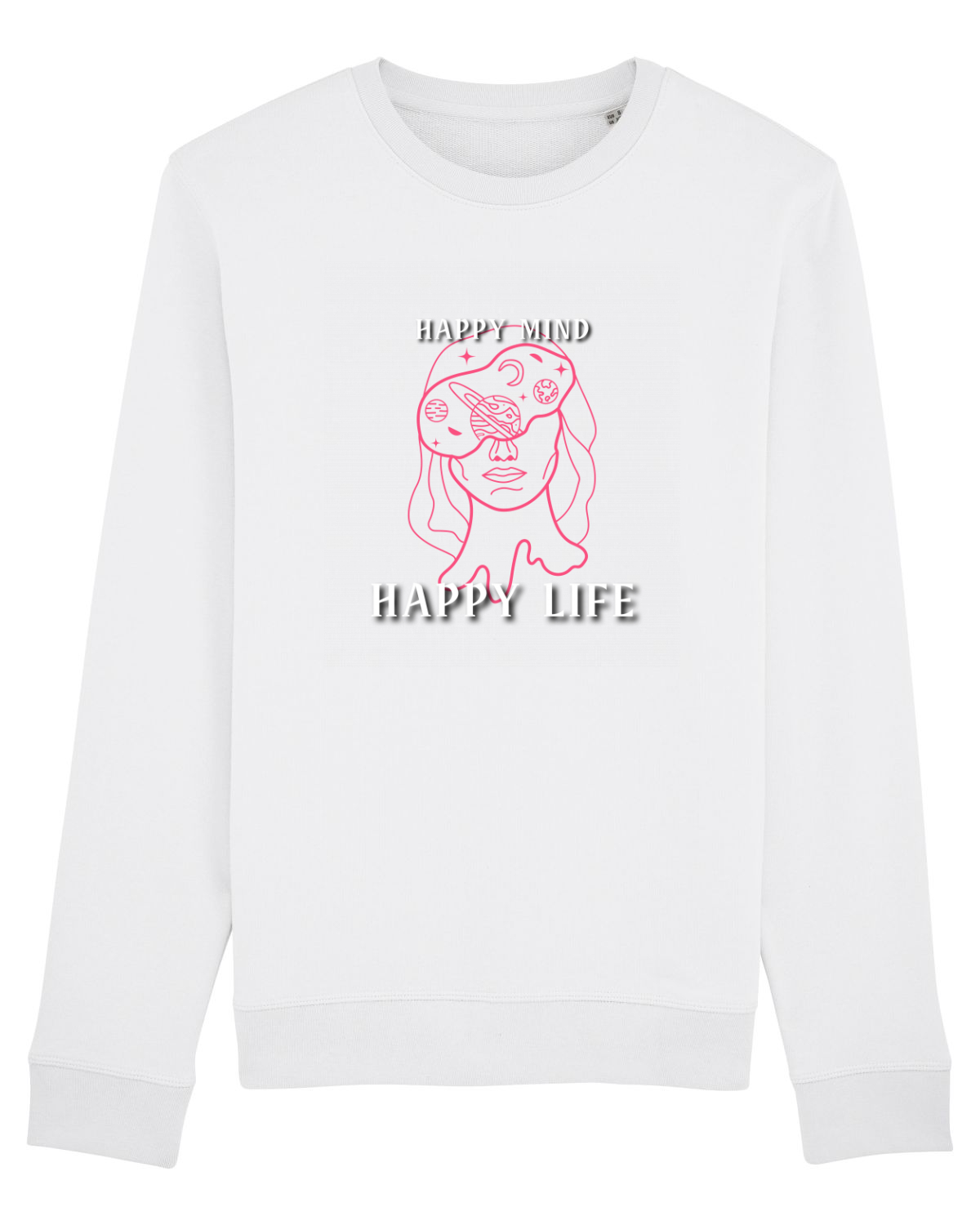 Bluză mânecă lungă Unisex Rise White