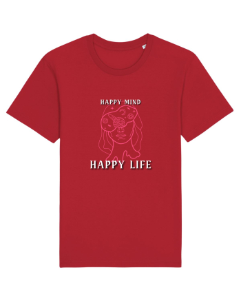 Happy mind happy life Red