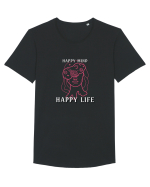 Happy mind happy life Tricou mânecă scurtă guler larg Bărbat Skater