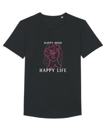 Happy mind happy life Black