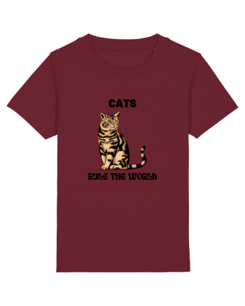 cats rule the world Burgundy