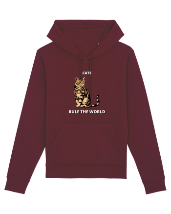 cats rule the world Burgundy