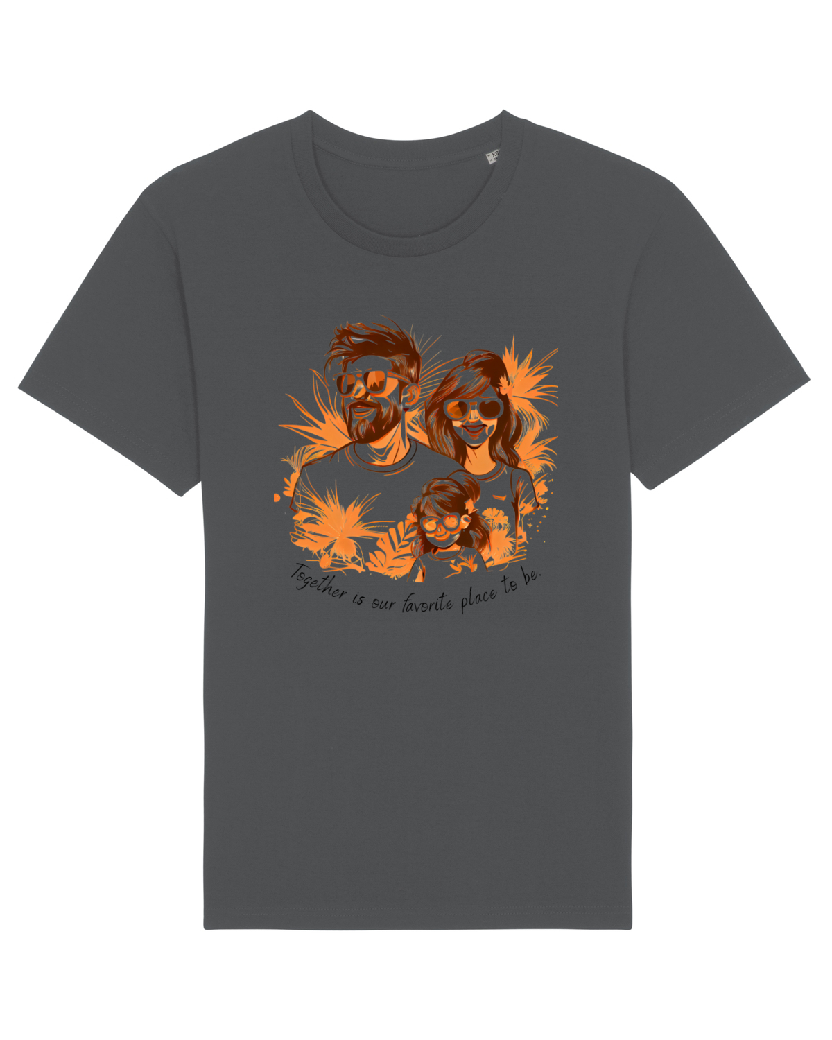 Tricou mânecă scurtă Unisex Rocker Anthracite