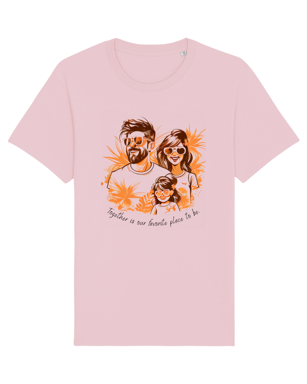 Tricou mânecă scurtă Unisex Rocker Cotton Pink