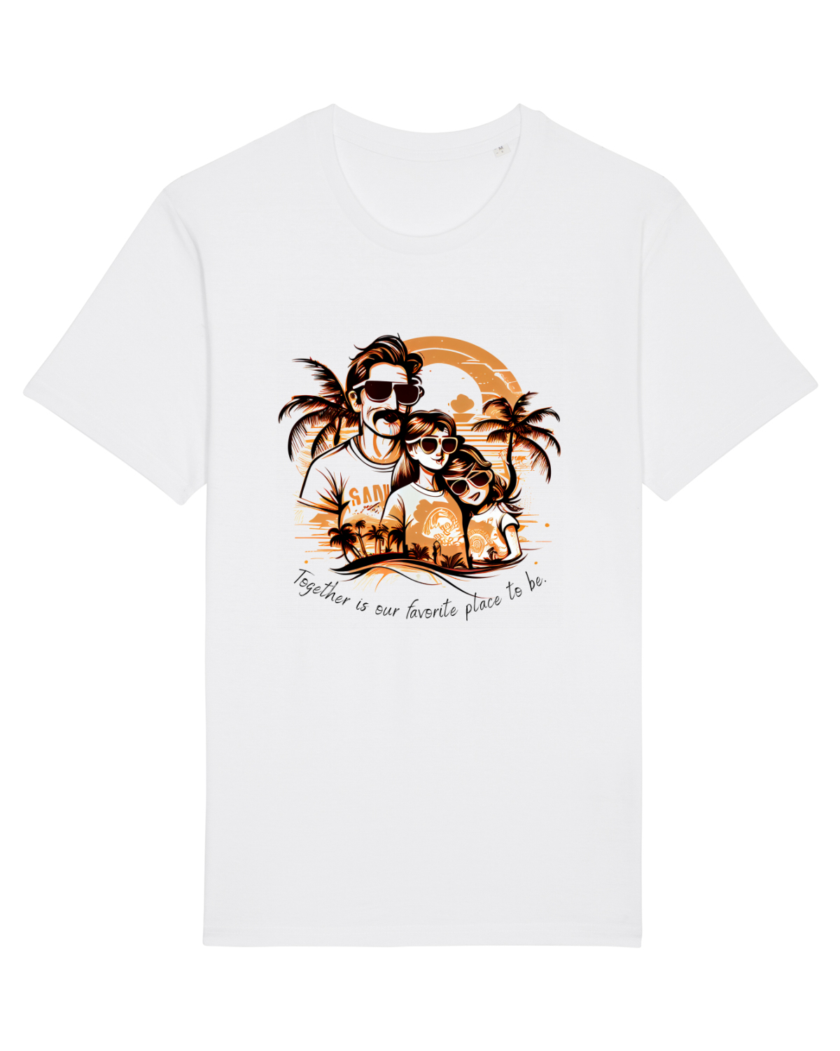 Tricou mânecă scurtă Unisex Rocker White