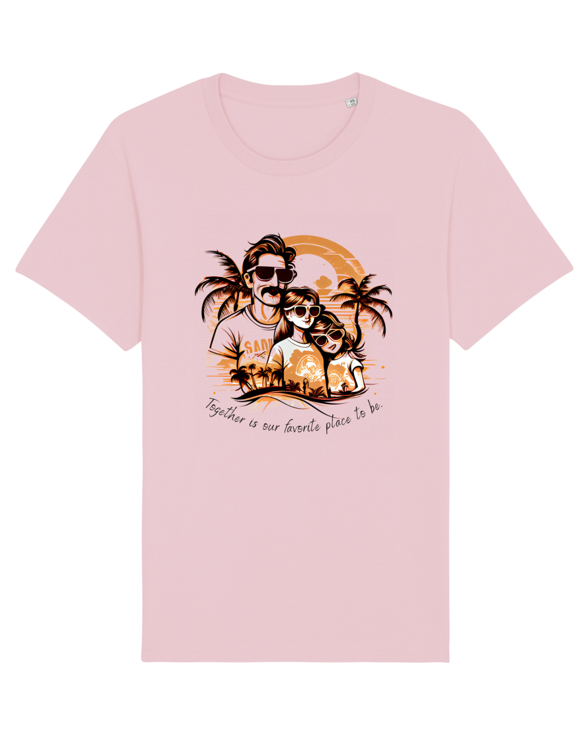 Tricou mânecă scurtă Unisex Rocker Cotton Pink