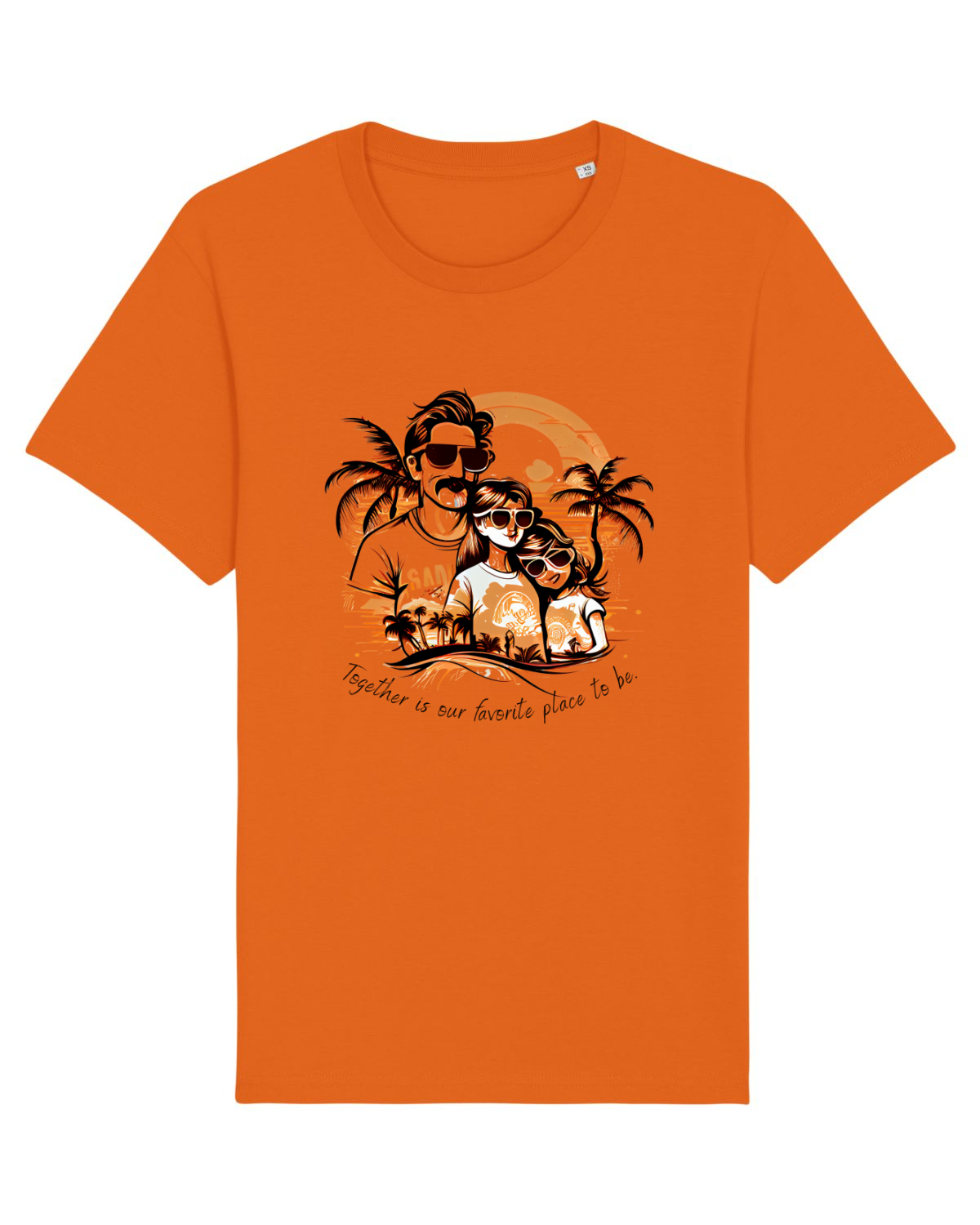 Tricou mânecă scurtă Unisex Rocker Bright Orange