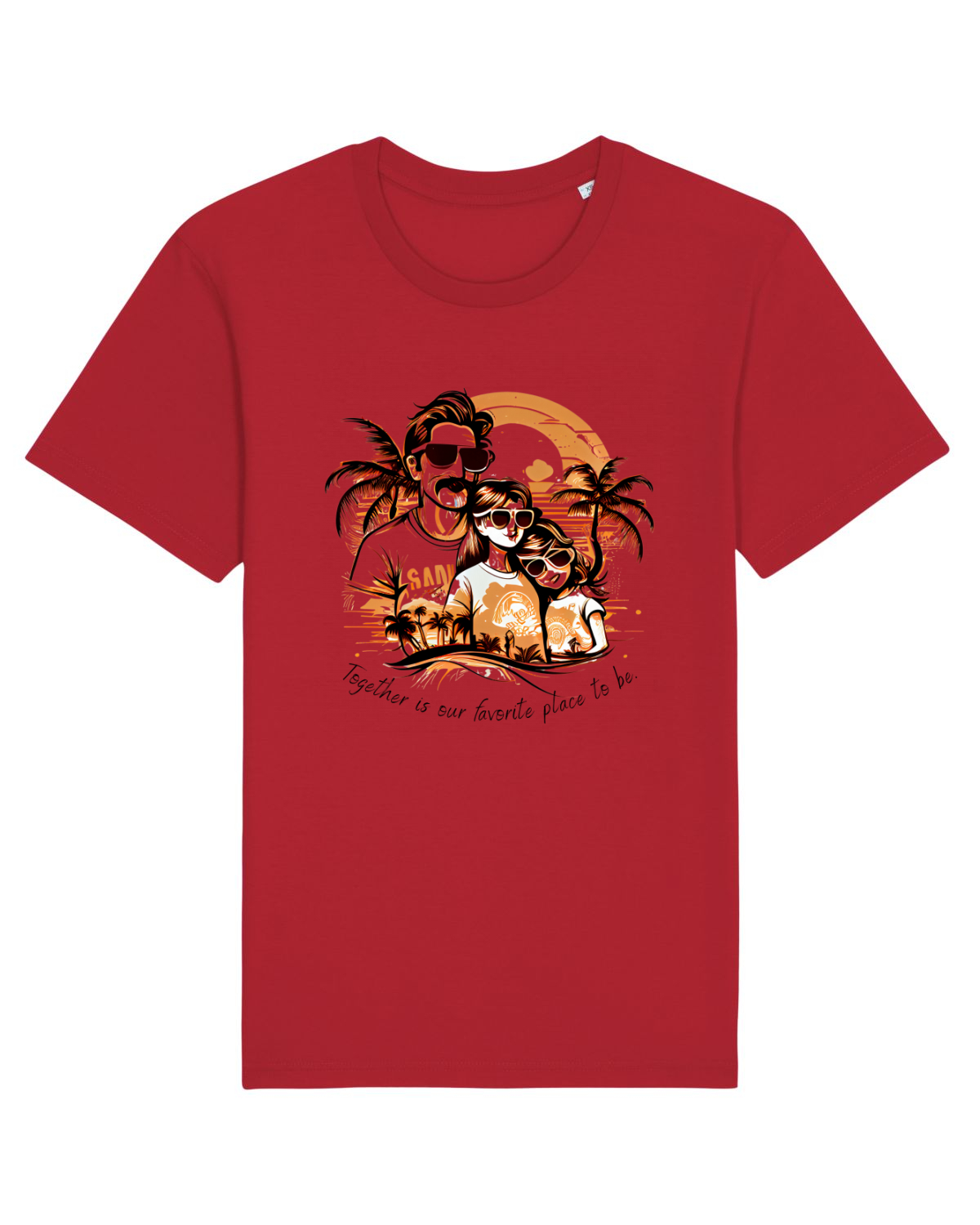 Tricou mânecă scurtă Unisex Rocker Red