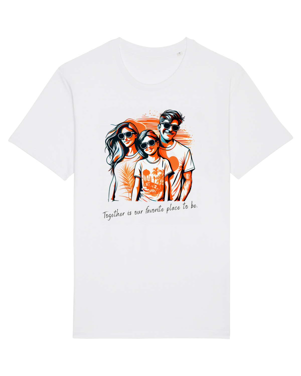 Tricou mânecă scurtă Unisex Rocker White
