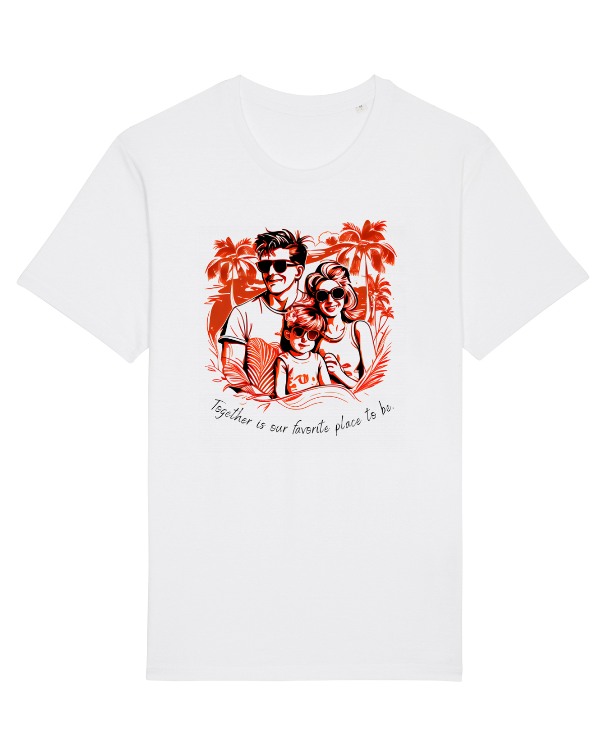 Tricou mânecă scurtă Unisex Rocker White