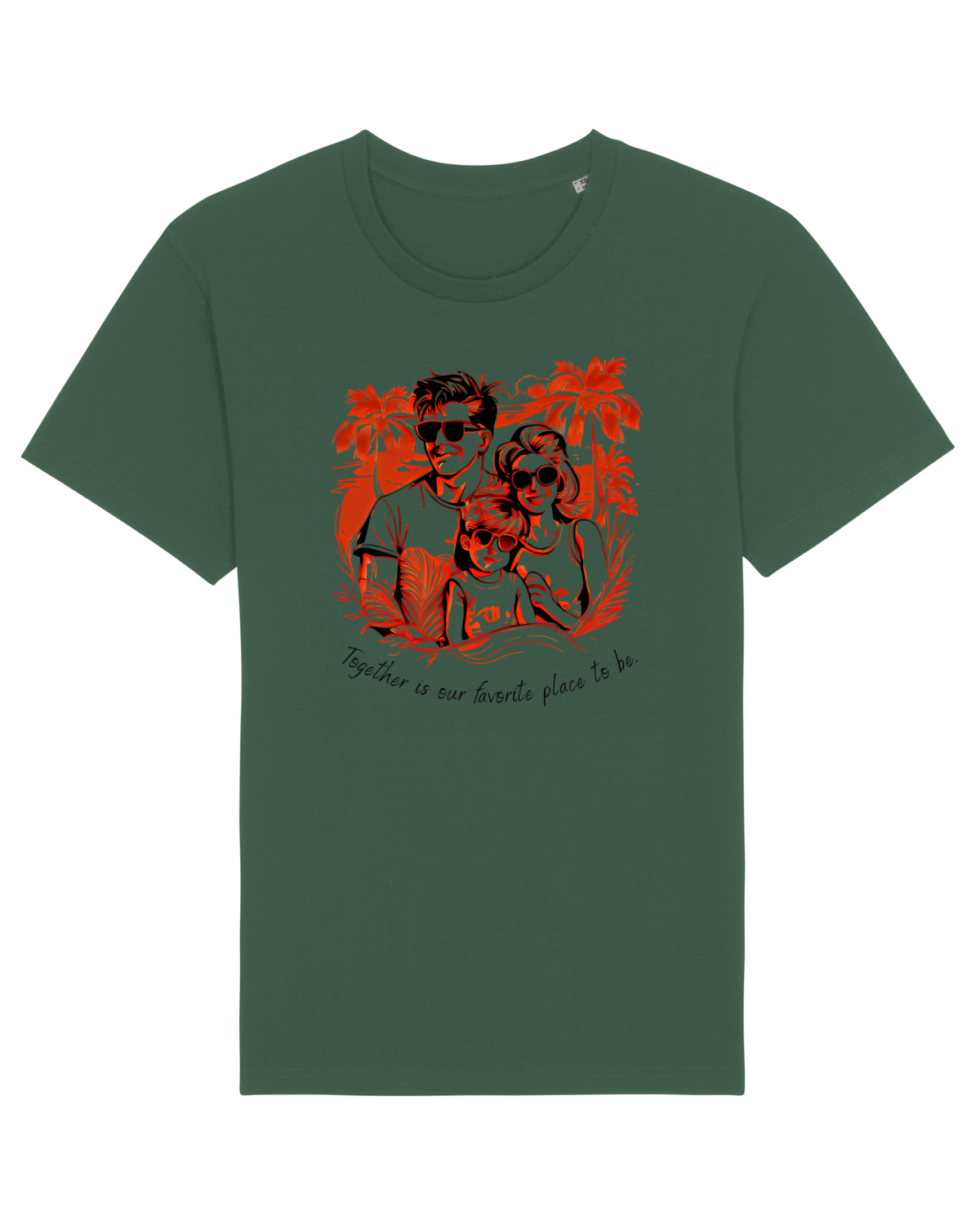 Tricou mânecă scurtă Unisex Rocker Bottle Green
