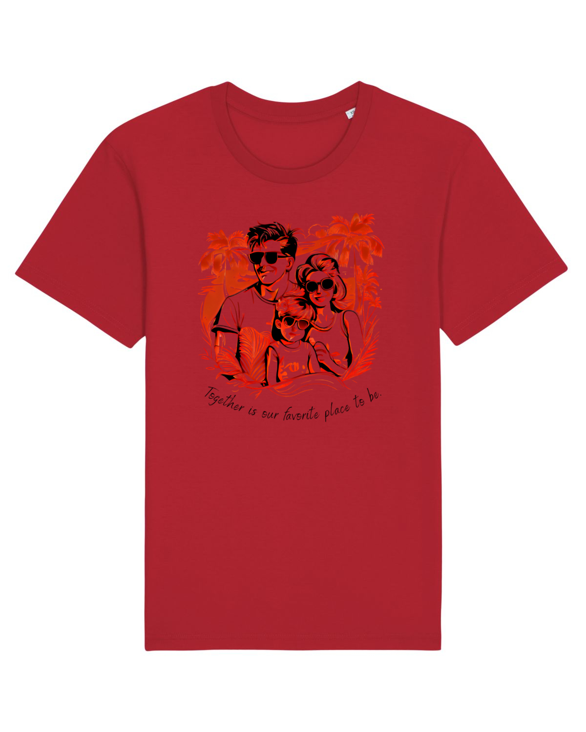 Tricou mânecă scurtă Unisex Rocker Red