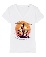 FAMILY - V5 Tricou mânecă scurtă guler V Damă Evoker
