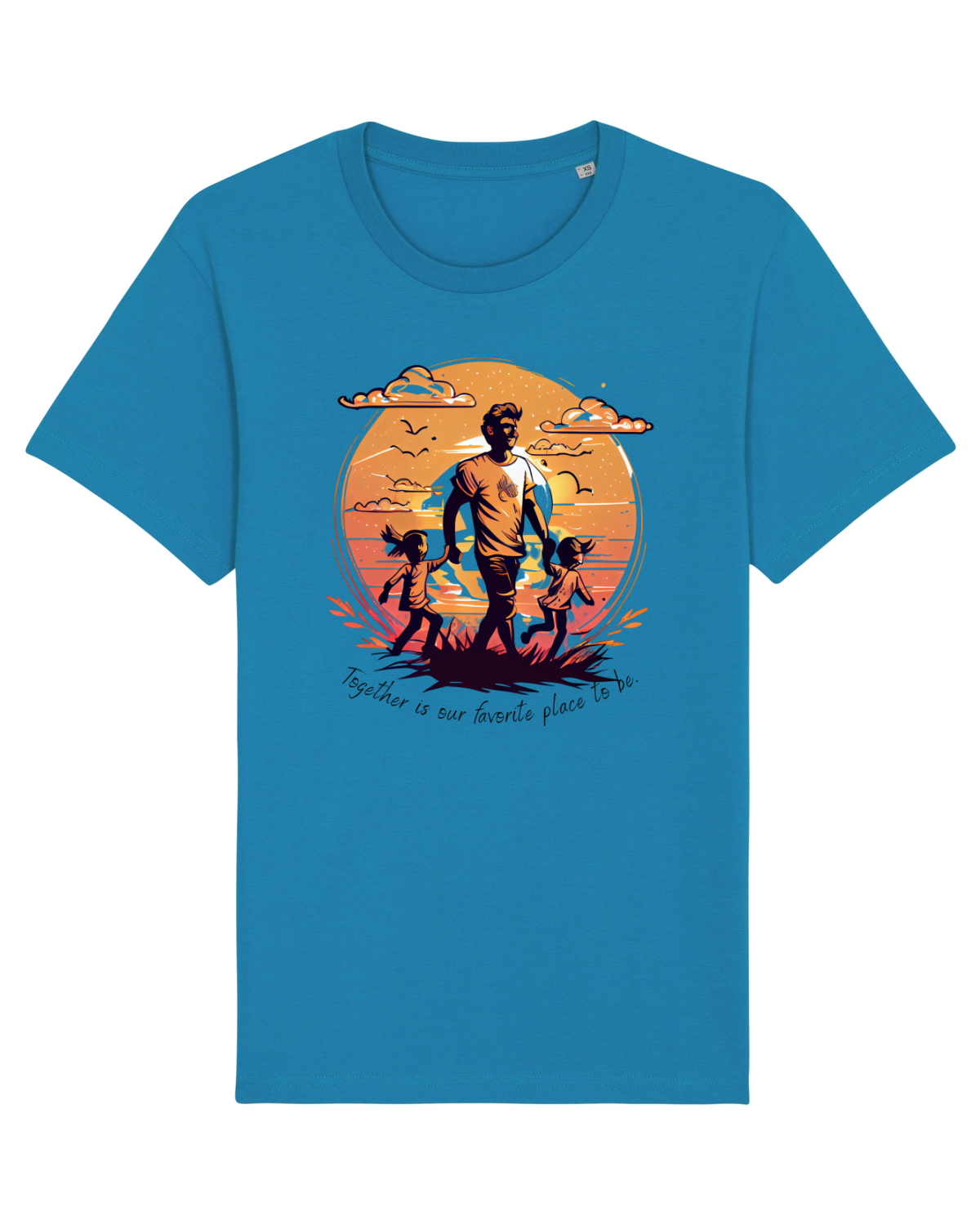 Tricou mânecă scurtă Unisex Rocker Azur