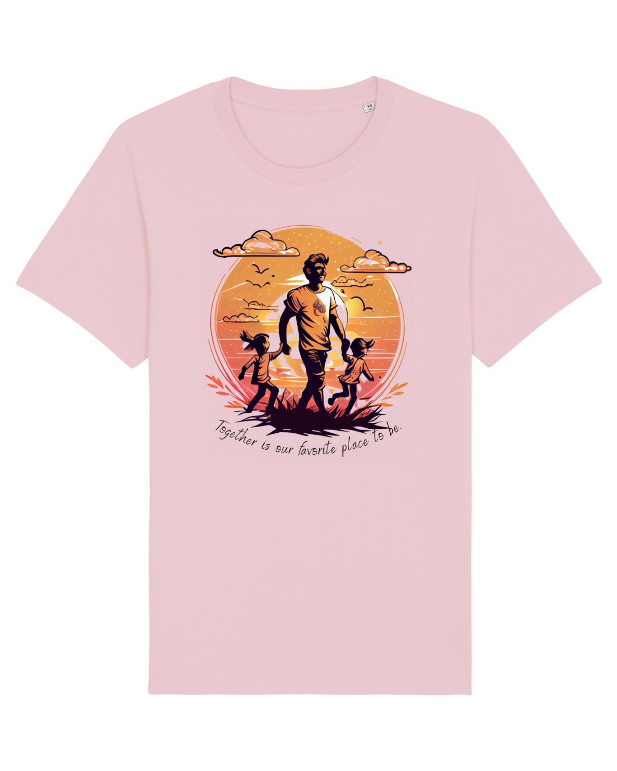 Tricou mânecă scurtă Unisex Rocker Cotton Pink