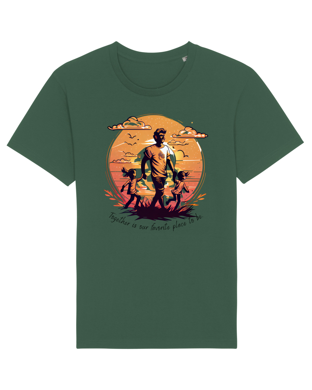 Tricou mânecă scurtă Unisex Rocker Bottle Green