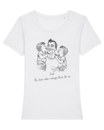 HERO DAD! - V1 Tricou mânecă scurtă guler larg fitted Damă Expresser