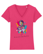 HERO DAD! - V3 Tricou mânecă scurtă guler V Damă Evoker