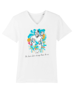 HERO DAD! - V5 Tricou mânecă scurtă guler V Bărbat Presenter