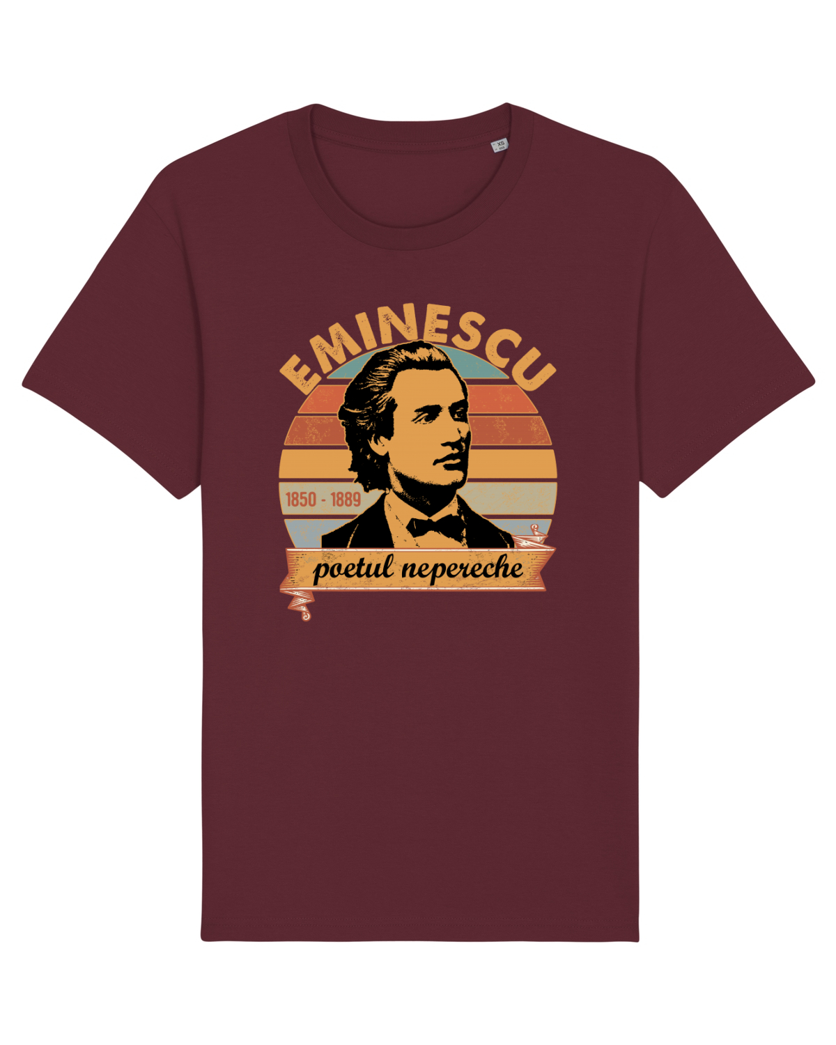 Tricou mânecă scurtă Unisex Rocker Burgundy