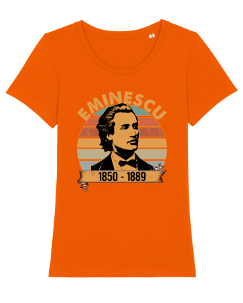 Mihai Eminescu 1850 -1889 Bright Orange