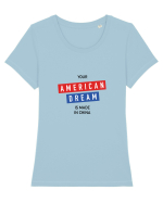 American dream Tricou mânecă scurtă guler larg fitted Damă Expresser