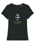 YELLOW T-SHIRT Tricou mânecă scurtă guler larg fitted Damă Expresser