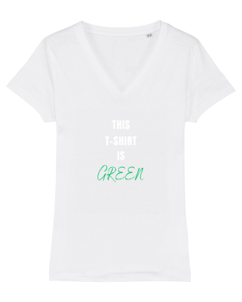 GREEN T-SHIRT White