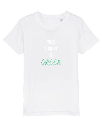 GREEN T-SHIRT White