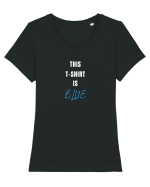 BLUE T-SHIRT Tricou mânecă scurtă guler larg fitted Damă Expresser
