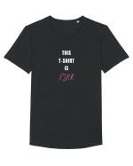 PINK T-SHIRT Tricou mânecă scurtă guler larg Bărbat Skater