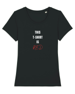 RED T-SHIRT Tricou mânecă scurtă guler larg fitted Damă Expresser