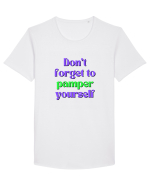 Don t forget to pamper yourself  Tricou mânecă scurtă guler larg Bărbat Skater