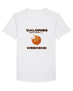 Calories don t count on the weekend Tricou mânecă scurtă guler larg Bărbat Skater