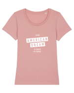 American dream Tricou mânecă scurtă guler larg fitted Damă Expresser