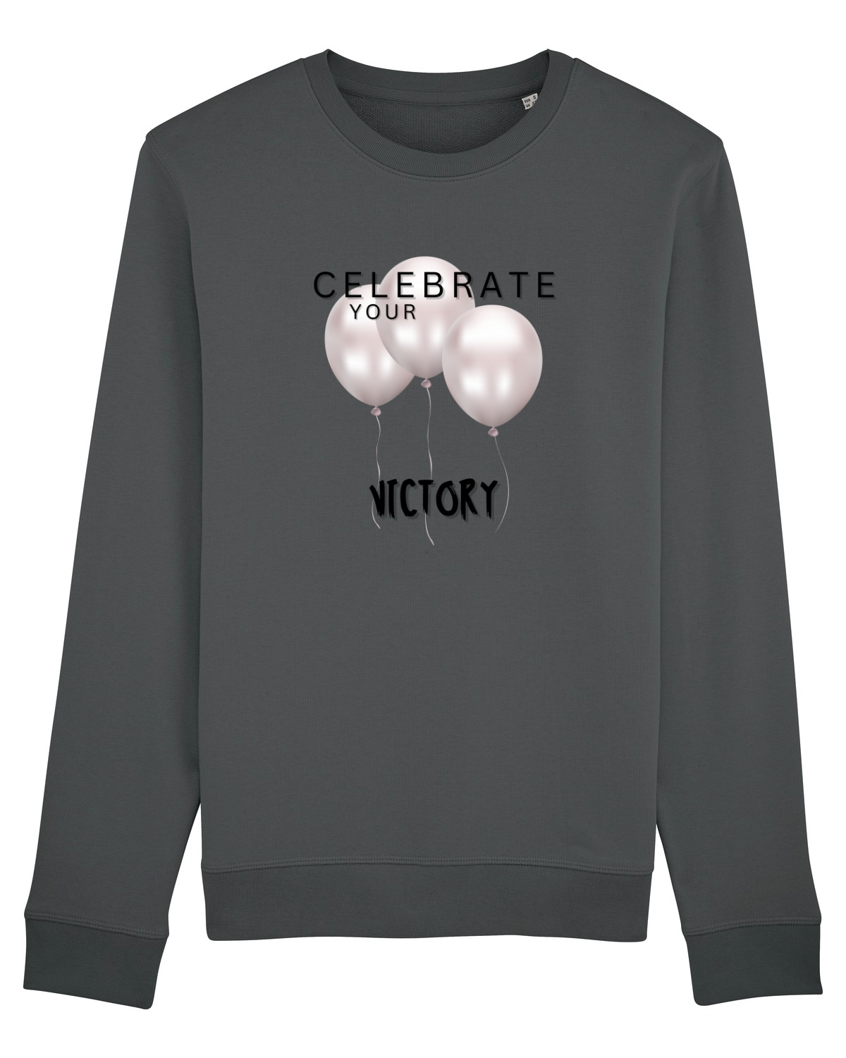 Bluză mânecă lungă Unisex Rise Anthracite