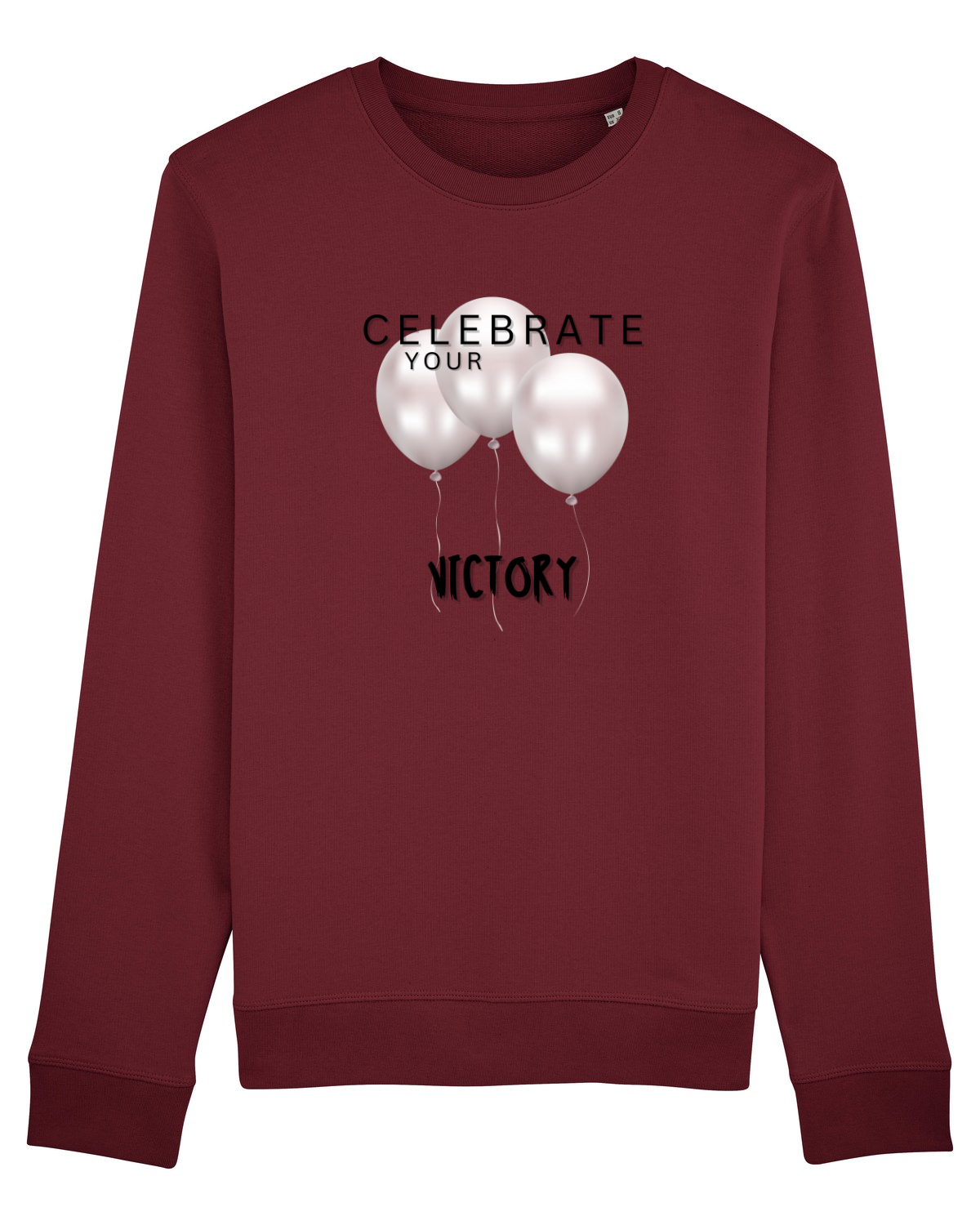 Bluză mânecă lungă Unisex Rise Burgundy