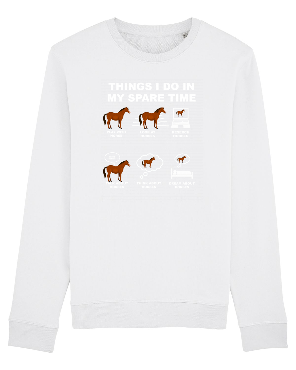 Bluză mânecă lungă Unisex Rise White