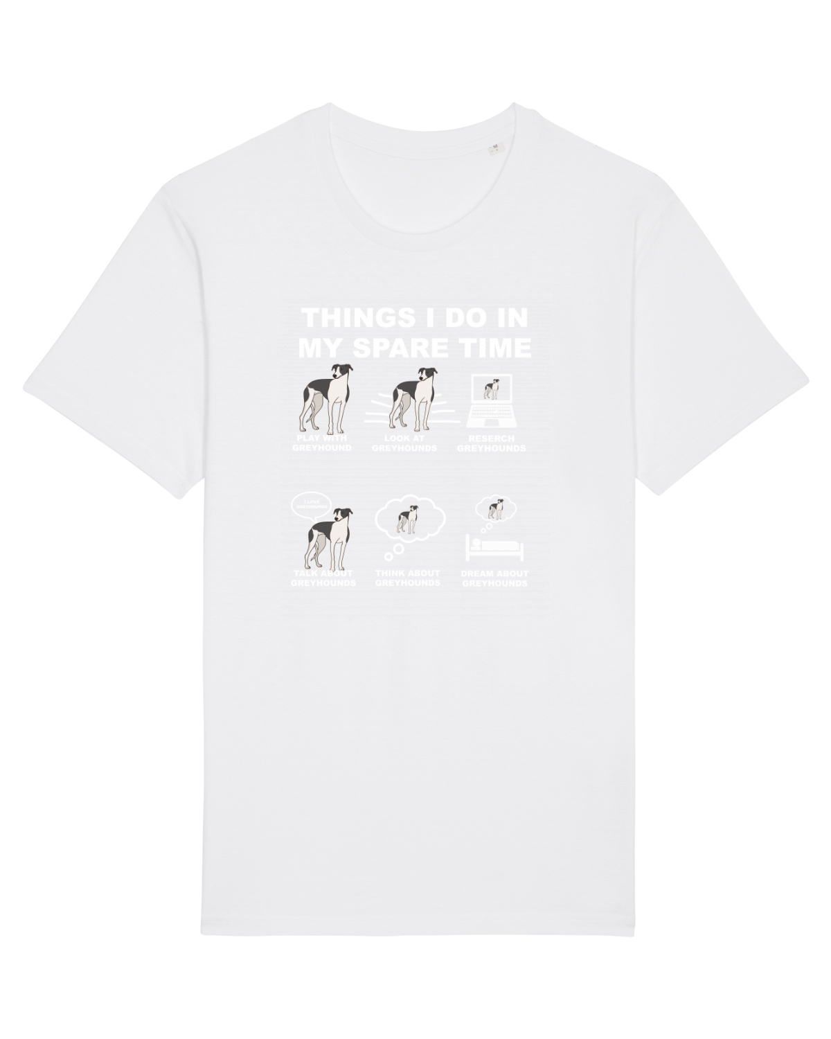Tricou mânecă scurtă Unisex Rocker White