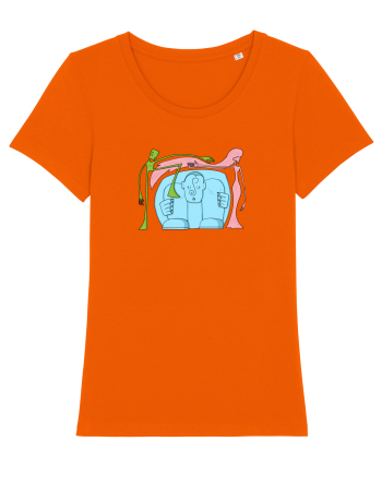 In the middle Bright Orange