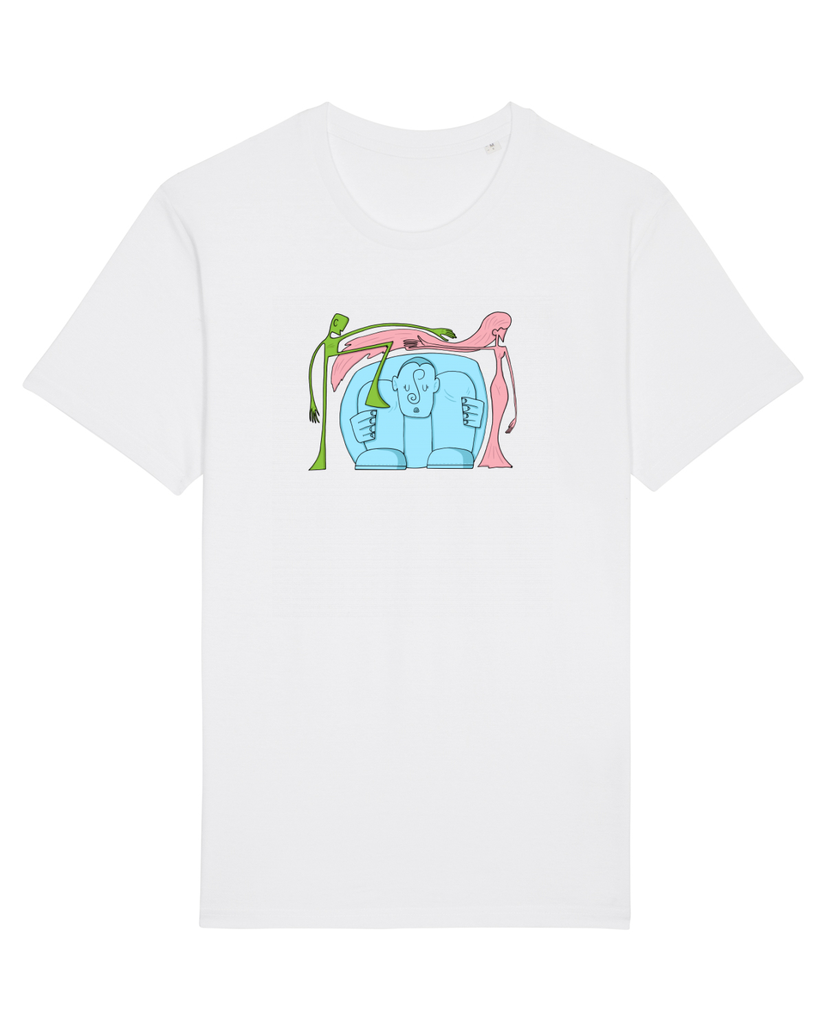 Tricou mânecă scurtă Unisex Rocker White