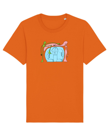 In the middle Bright Orange