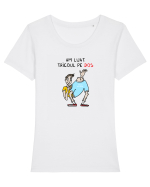Am luat tricoul pe DOS Tricou mânecă scurtă guler larg fitted Damă Expresser
