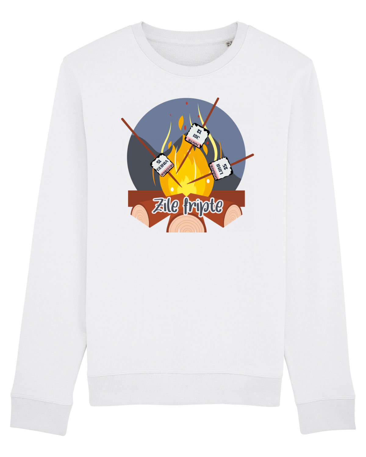 Bluză mânecă lungă Unisex Rise White