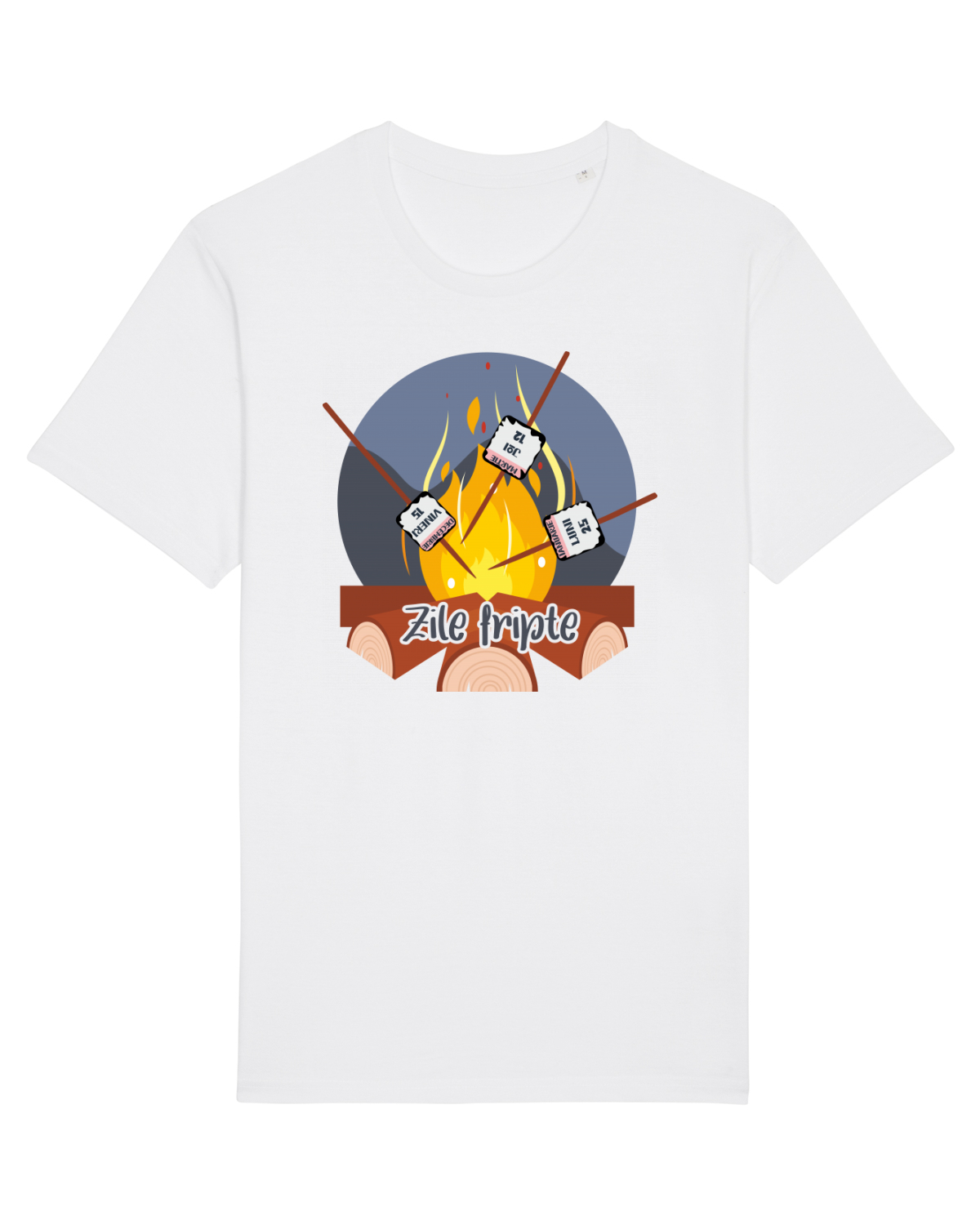 Tricou mânecă scurtă Unisex Rocker White