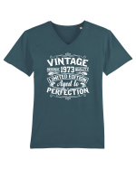 Vintage original 1973 quality limited edition aged to perfection, Aniversar Tricou mânecă scurtă guler V Bărbat Presenter