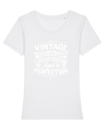 Vintage original 1979 quality limited edition aged to perfection, Aniversar Tricou mânecă scurtă guler larg fitted Damă Expresser