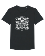 Vintage original 1980 quality limited edition aged to perfection, Aniversar Tricou mânecă scurtă guler larg Bărbat Skater