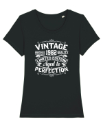 Vintage original 1982 quality limited edition aged to perfection, Aniversar Tricou mânecă scurtă guler larg fitted Damă Expresser