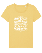 Vintage original 1984 quality limited edition aged to perfection, Aniversar Tricou mânecă scurtă guler larg fitted Damă Expresser